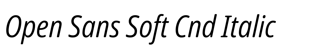 Open Sans Soft Cnd Italic